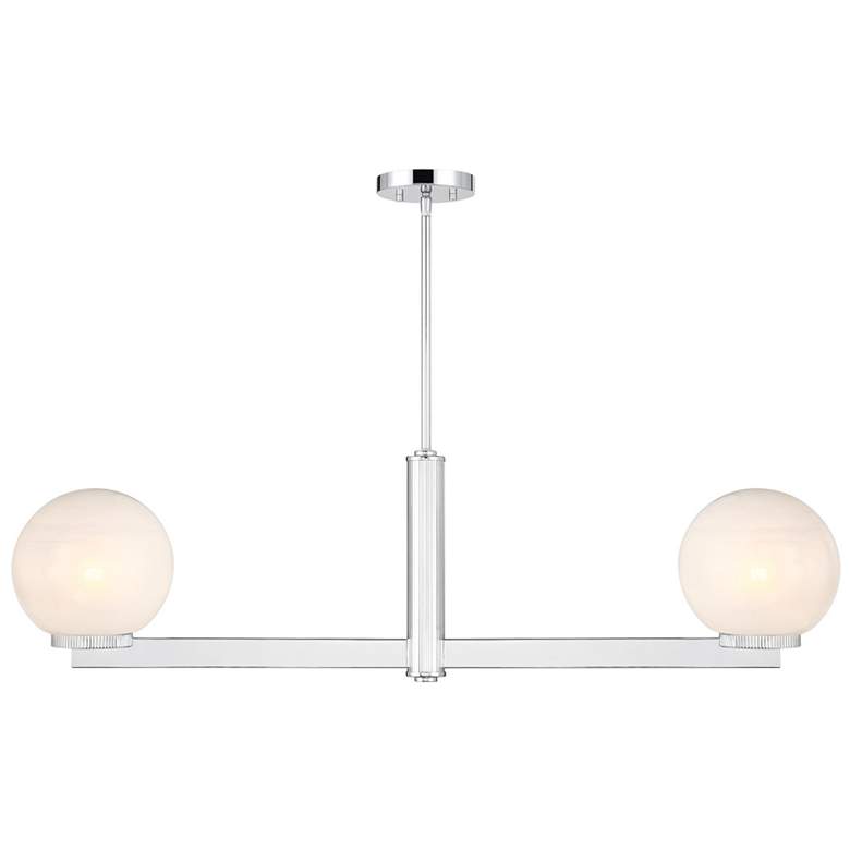 Image 1 2-Light Linear Chandelier in Chrome