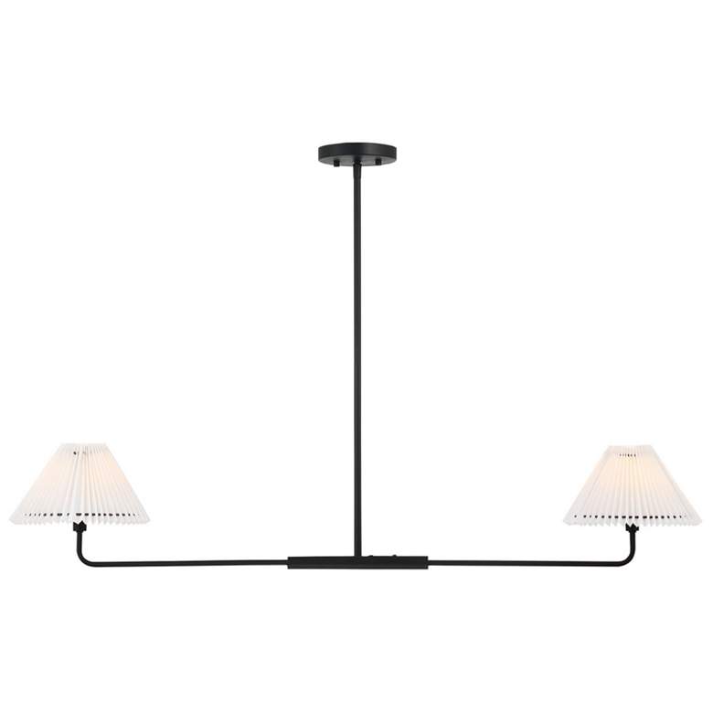Image 1 2-Light Linear Chandelier in Matte Black