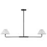 Thumbnail2 of 2-Light Linear Chandelier in Matte Black more views
