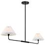 Thumbnail4 of 2-Light Linear Chandelier in Matte Black more views