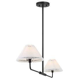 Image5 of 2-Light Linear Chandelier in Matte Black more views
