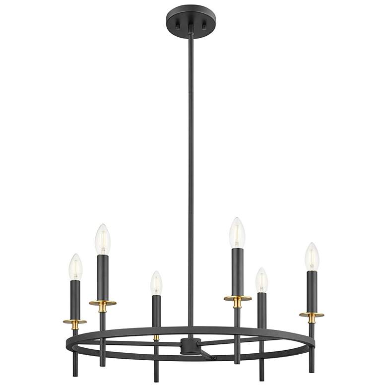 Image 4 2-Light Linear Chandelier in Matte Black more views