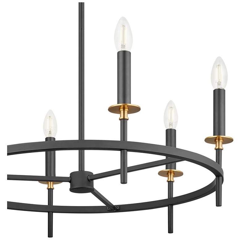 Image 6 2-Light Linear Chandelier in Matte Black more views