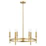2_2-Light Linear Chandelier in Natural Brass more views