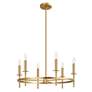 Thumbnail3 of 2-Light Linear Chandelier in Natural Brass more views