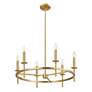 5_2-Light Linear Chandelier in Natural Brass more views