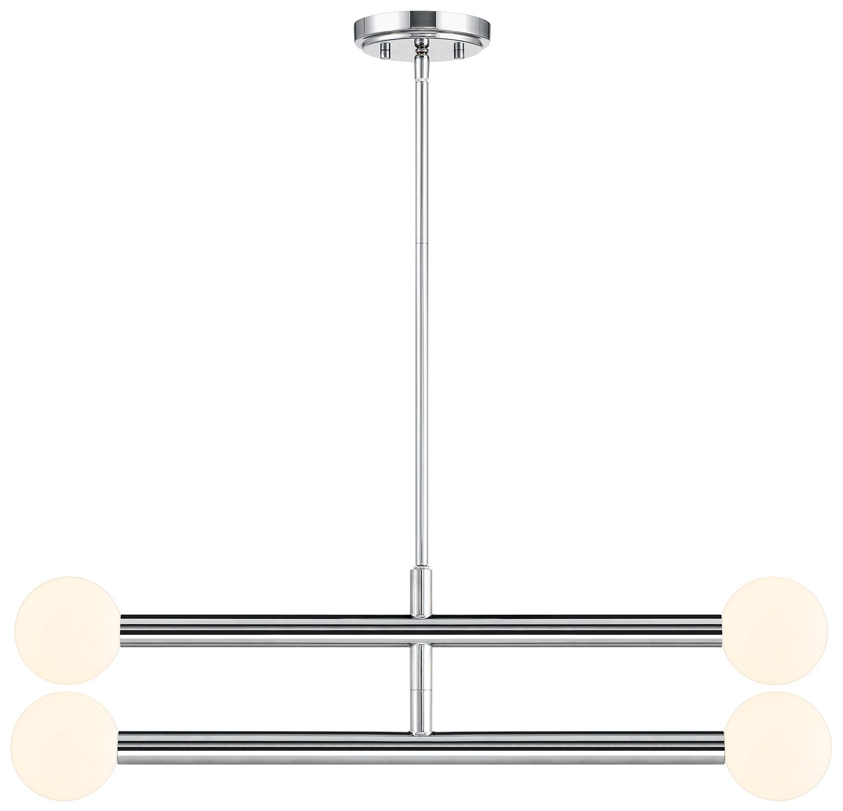 Image 3 2-Light Linear Chandelier in Natural Brass more views