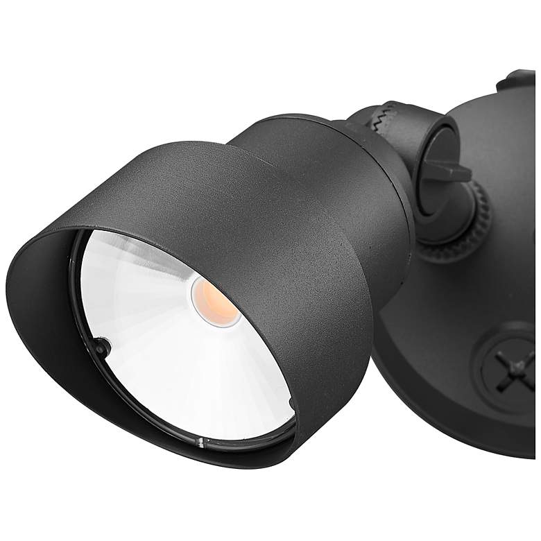 Image 5 2-Light Matte Black Integrated LED Adjustable Head Floodlight more views