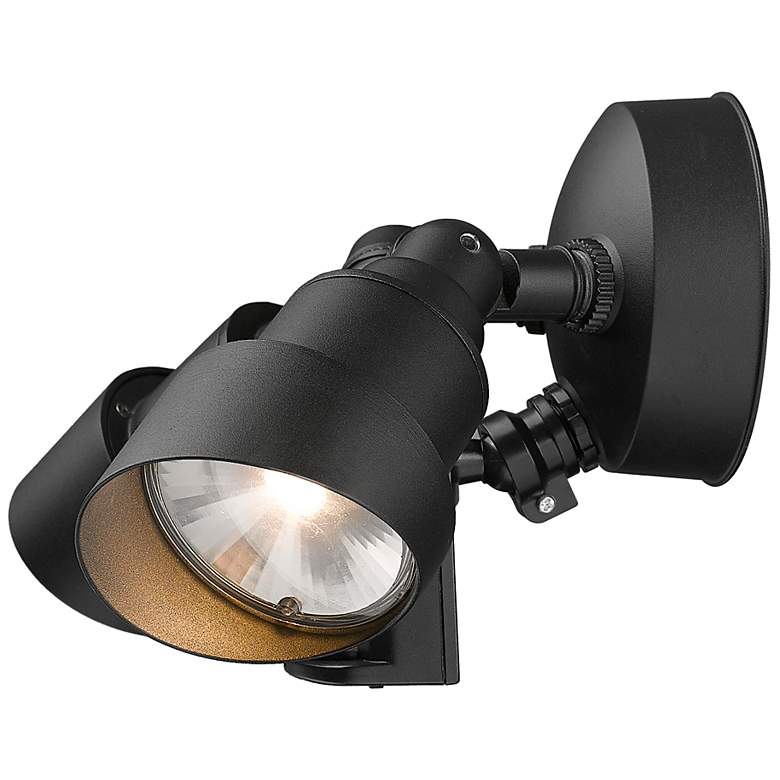 Image 5 2-Light Matte Black LED Adjustable Head Floodlight With Motion Sensor more views