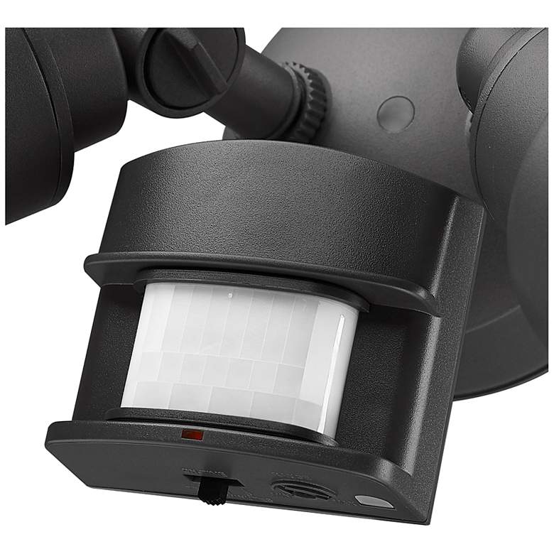 Image 6 2-Light Matte Black LED Adjustable Head Floodlight With Motion Sensor more views