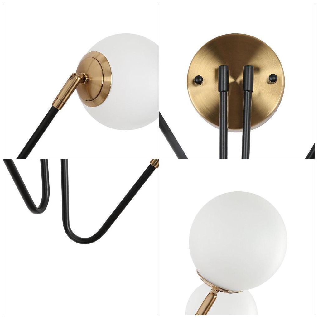 Image 3 2-Light Matte Brass Gold LED Wall Sconce more views