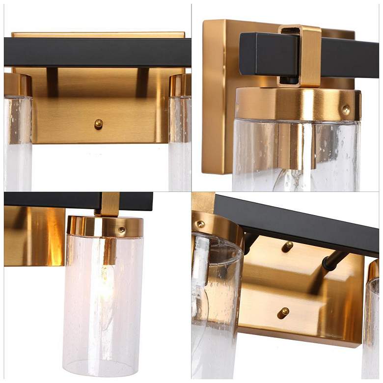 Image 3 2-Light Modern Polished Brass Gold Vanity Light more views
