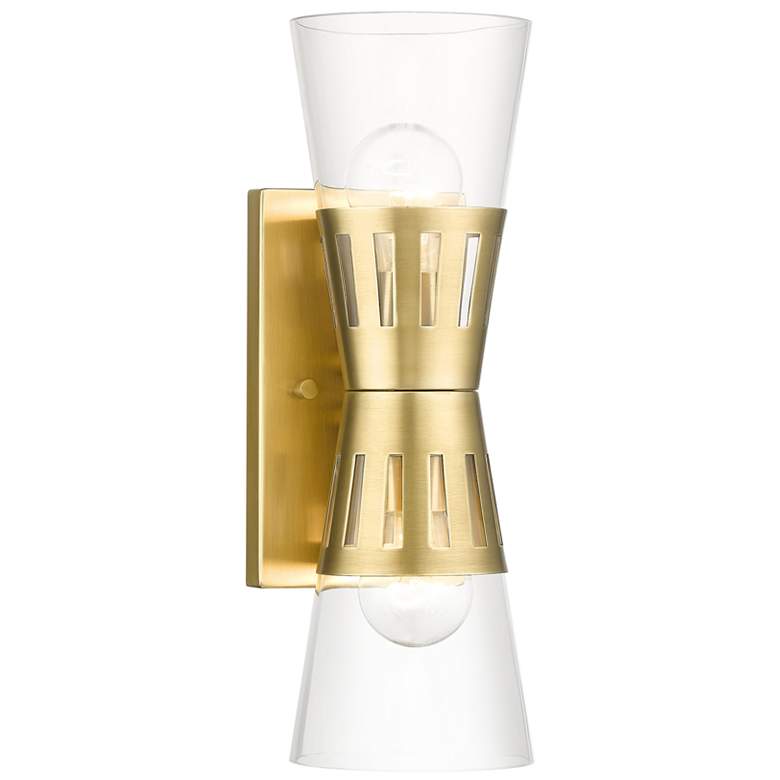 Image 1 2 Light Natural Brass Sconce