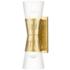 2 Light Natural Brass Sconce