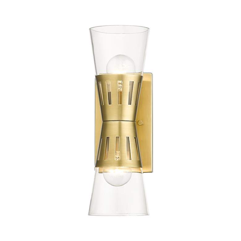 Image 4 2 Light Natural Brass Sconce more views