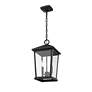 4_2 Light Outdoor Chain Mount Ceiling Fixture in Black finish more views
