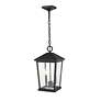 5_2 Light Outdoor Chain Mount Ceiling Fixture in Black finish more views