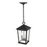 6_2 Light Outdoor Chain Mount Ceiling Fixture in Black finish more views