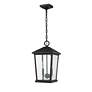 7_2 Light Outdoor Chain Mount Ceiling Fixture in Black finish more views