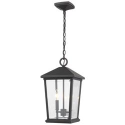 2 Light Outdoor Chain Mount Ceiling Fixture in Oil Rubbed Bronze finish
