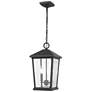 2 Light Outdoor Chain Mount Ceiling Fixture in Oil Rubbed Bronze finish