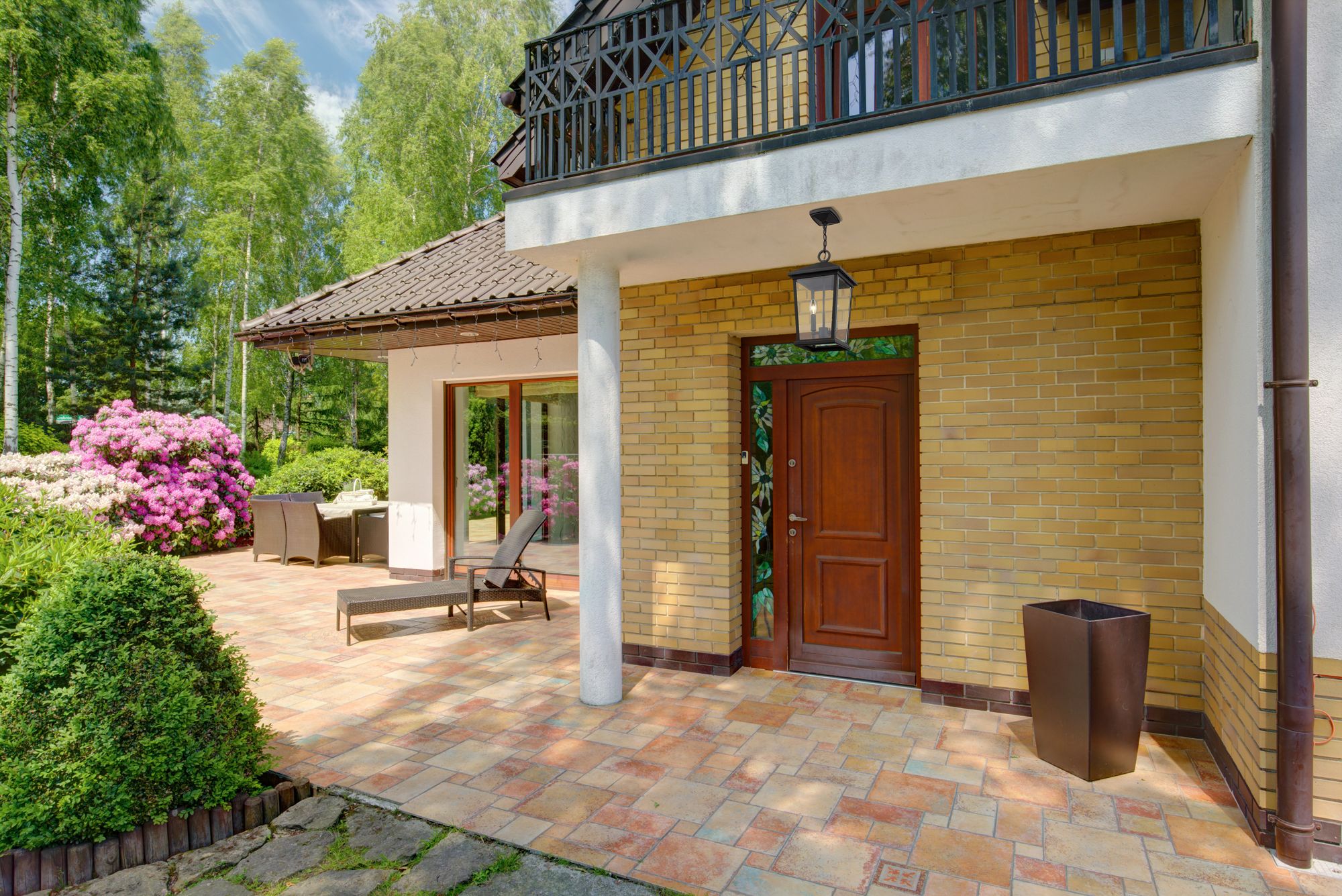 Thumbnail2 of 2 Light Outdoor Chain Mount Ceiling Fixture in Oil Rubbed Bronze finish more views