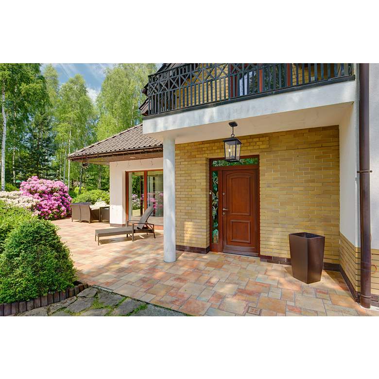 Image 2 2 Light Outdoor Chain Mount Ceiling Fixture in Oil Rubbed Bronze finish more views