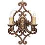 2 Light Palacial Bronze with Gilded Accents Wall Sconce