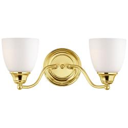 2 Light Polished Brass Bath Vanity