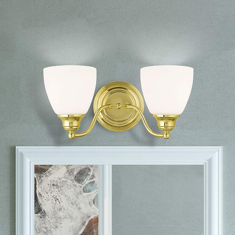 Image 1 2 Light Polished Brass Bath Vanity