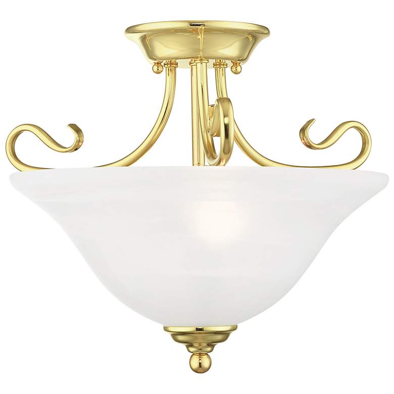 Image 3 2 Light Polished Brass Ceiling Mount