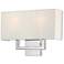 2 Light Polished Chrome ADA Wall Sconce