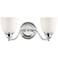 2 Light Polished Chrome Bath Vanity