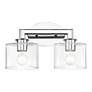 4_2 Light Polished Chrome Vanity Sconce with Mouth Blown Clear Glass more views