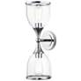 2_2 Light Polished Chrome Vanity Sconce with Mouth Blown Clear Glass