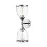 3_2 Light Polished Chrome Vanity Sconce with Mouth Blown Clear Glass more views