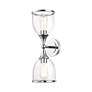 5_2 Light Polished Chrome Vanity Sconce with Mouth Blown Clear Glass more views
