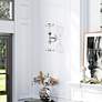 2 Light Polished Chrome Vanity Sconce with Mouth Blown Clear Glass