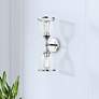 2 Light Polished Chrome Vanity Sconce with Mouth Blown Clear Glass