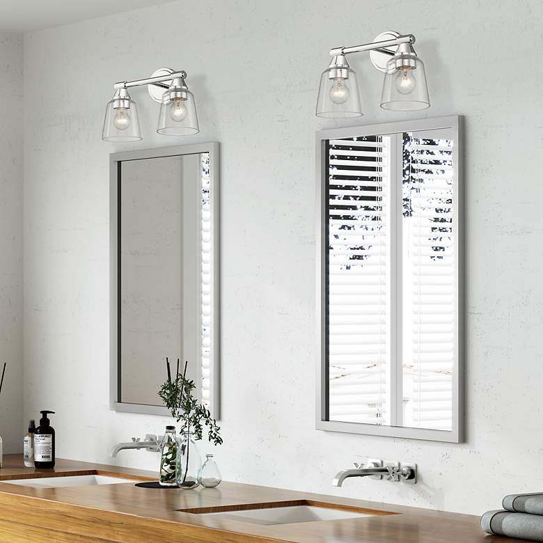 Image 3 2 Light Polished Chrome Vanity Sconce more views
