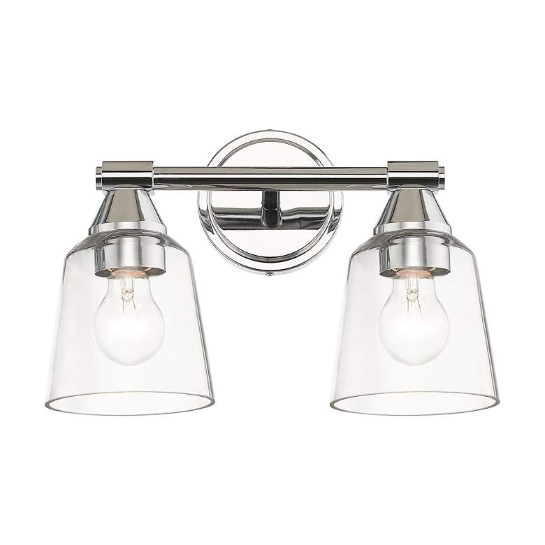Image 5 2 Light Polished Chrome Vanity Sconce more views