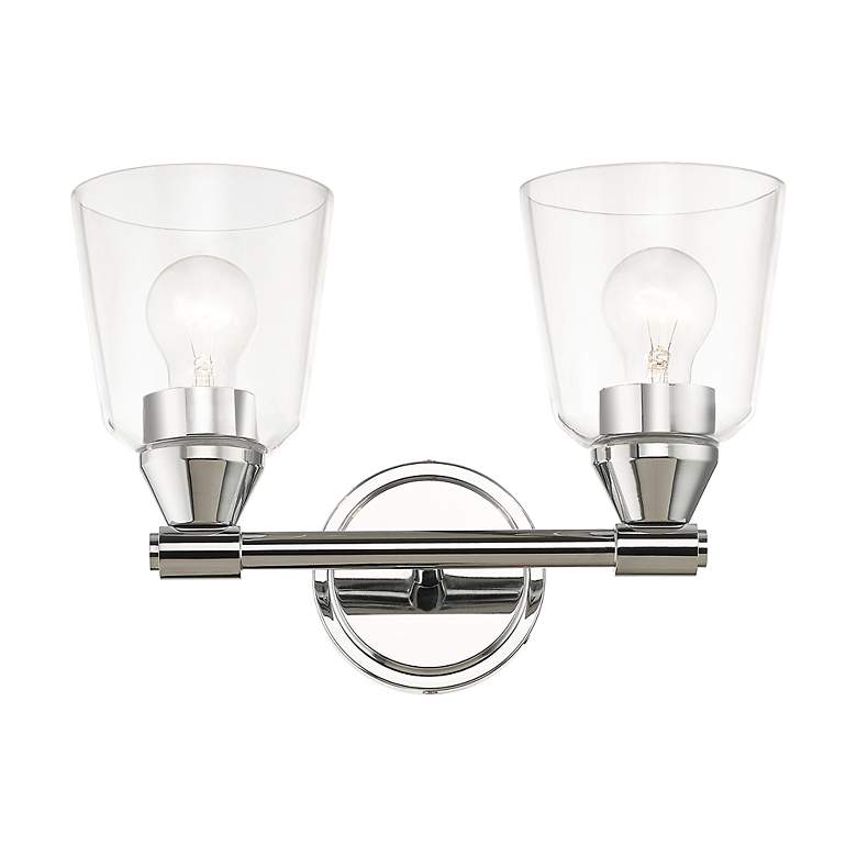 Image 6 2 Light Polished Chrome Vanity Sconce more views