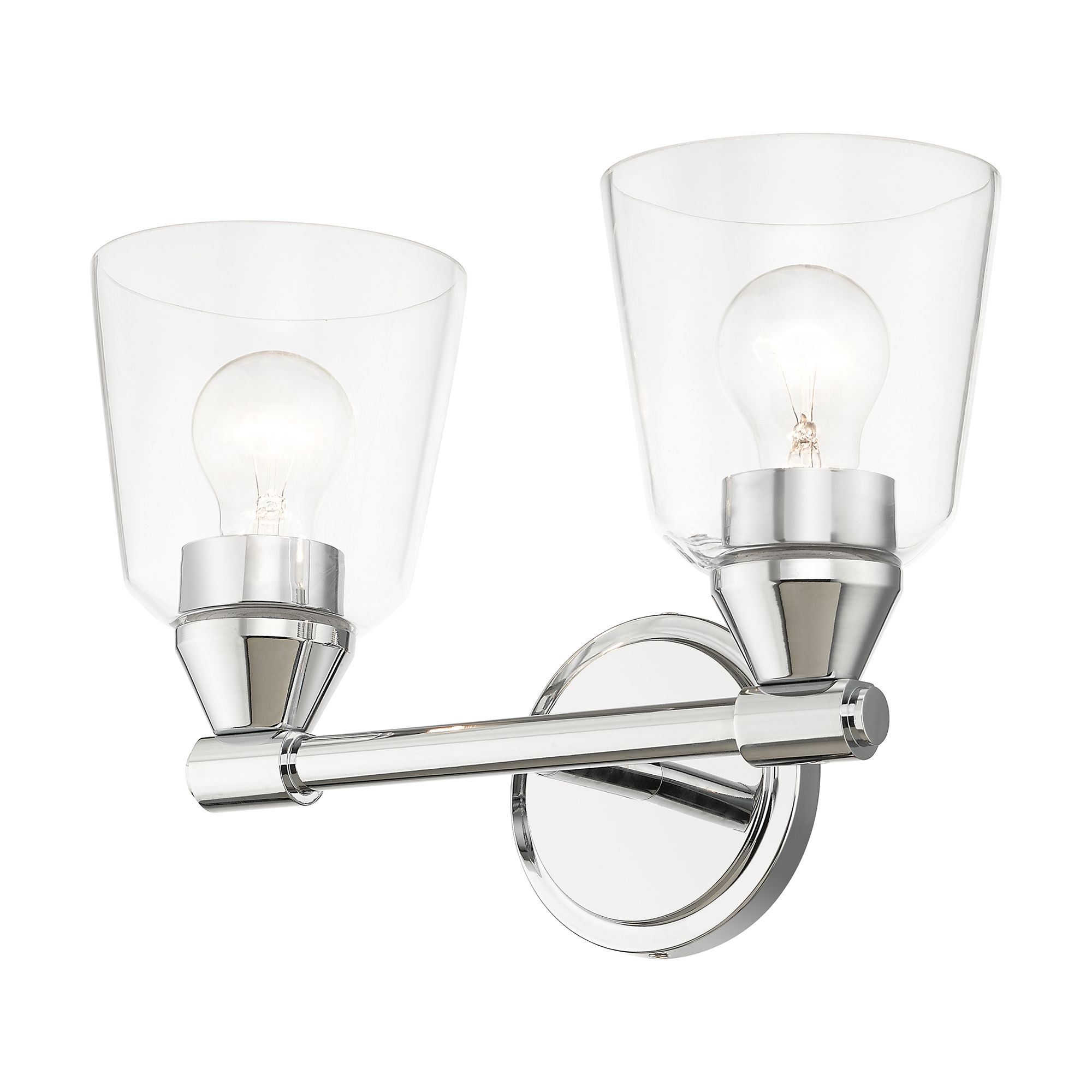 2 Light Polished Chrome Vanity Sconce