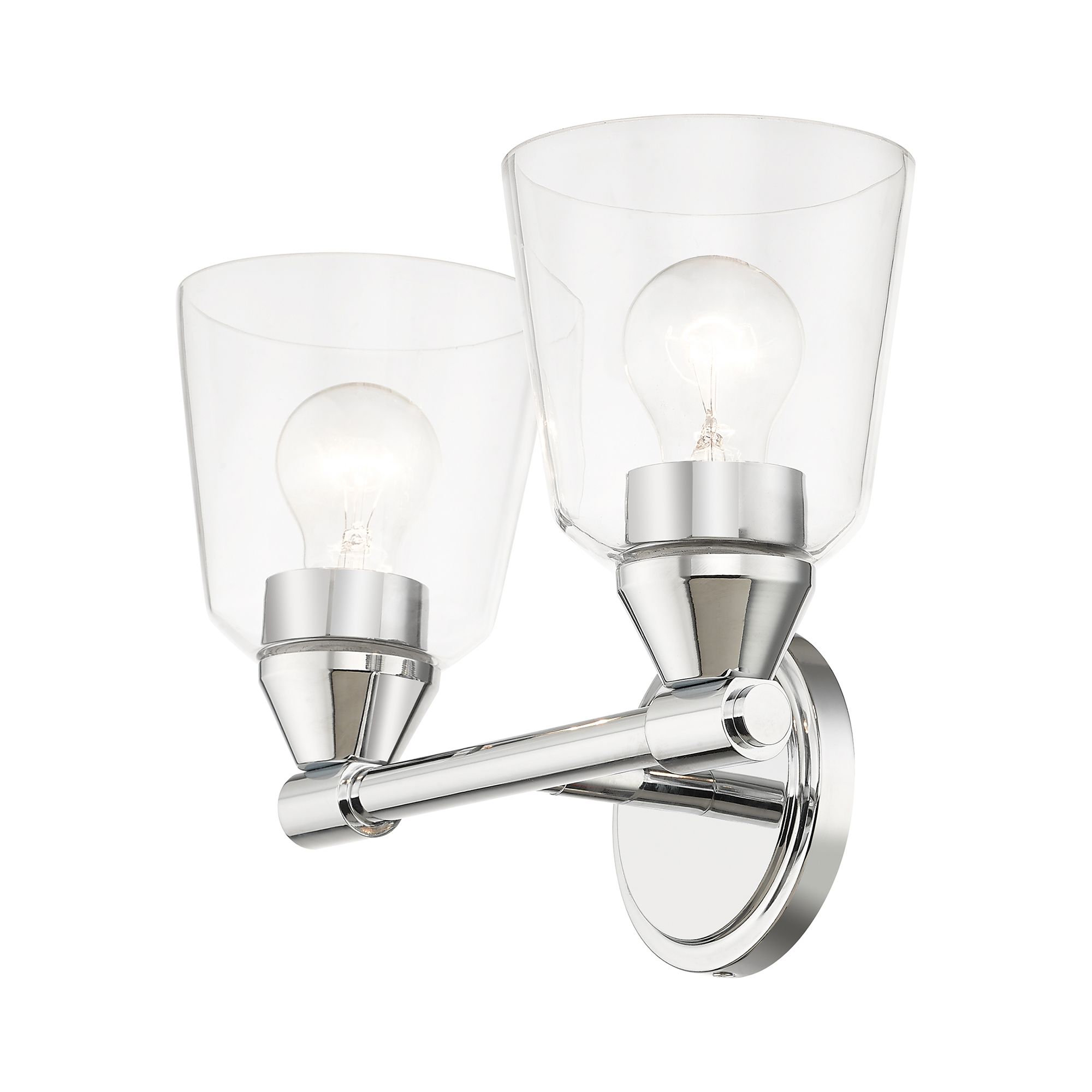2 Light Polished Chrome Vanity Sconce