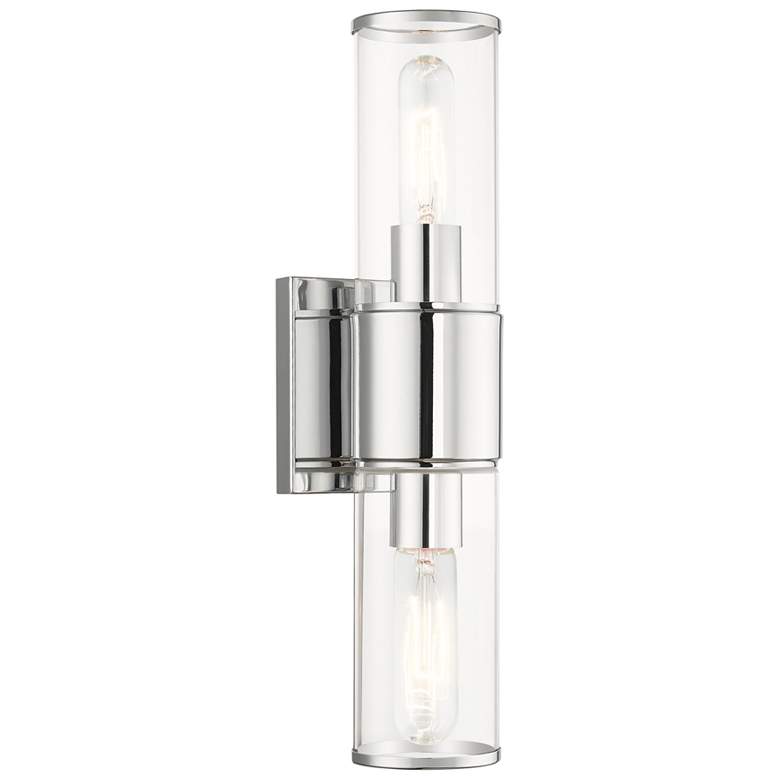 Image 2 2 Light Polished Chrome Vanity Sconce
