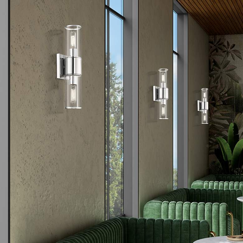 Image 3 2 Light Polished Chrome Vanity Sconce more views