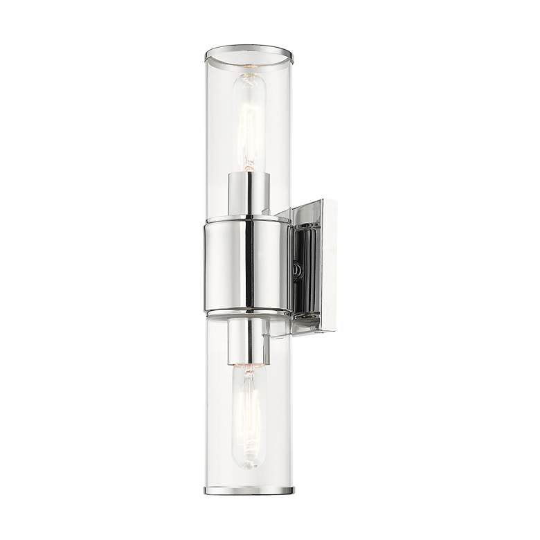 Image 7 2 Light Polished Chrome Vanity Sconce more views