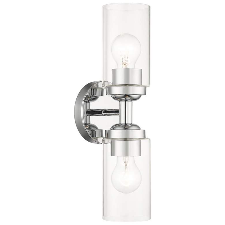 Image 1 2 Light Polished Chrome Vanity Sconce