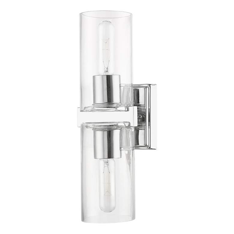 Image 3 2 Light Polished Chrome Vanity Sconce more views