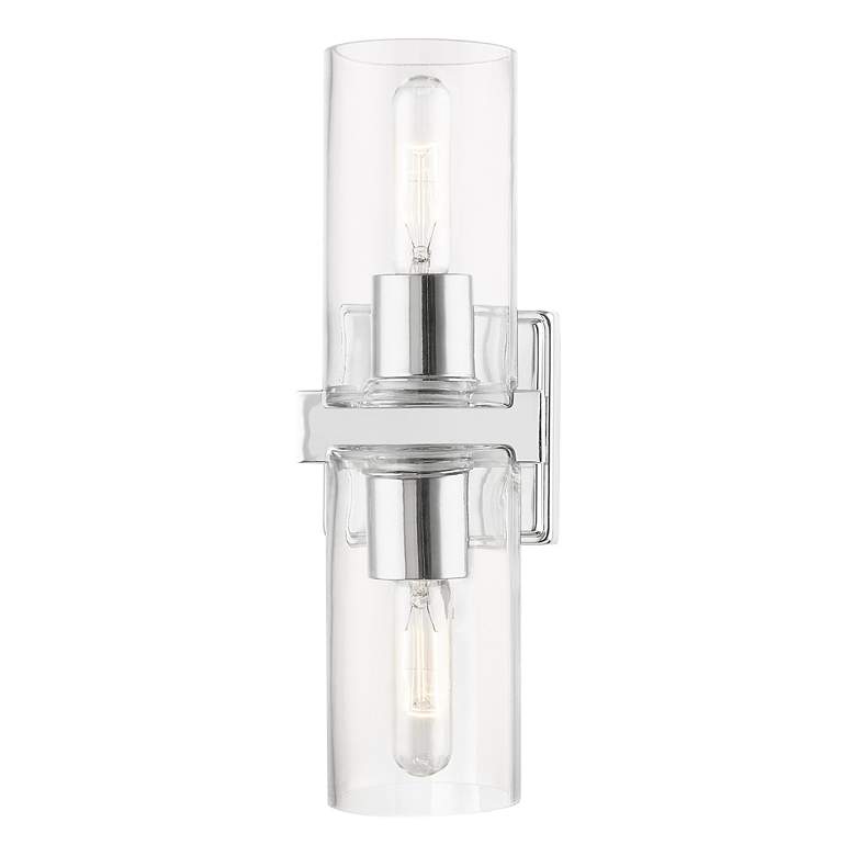 Image 4 2 Light Polished Chrome Vanity Sconce more views